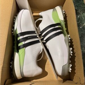 Adidas Tour360 White and Black Golf Shoes